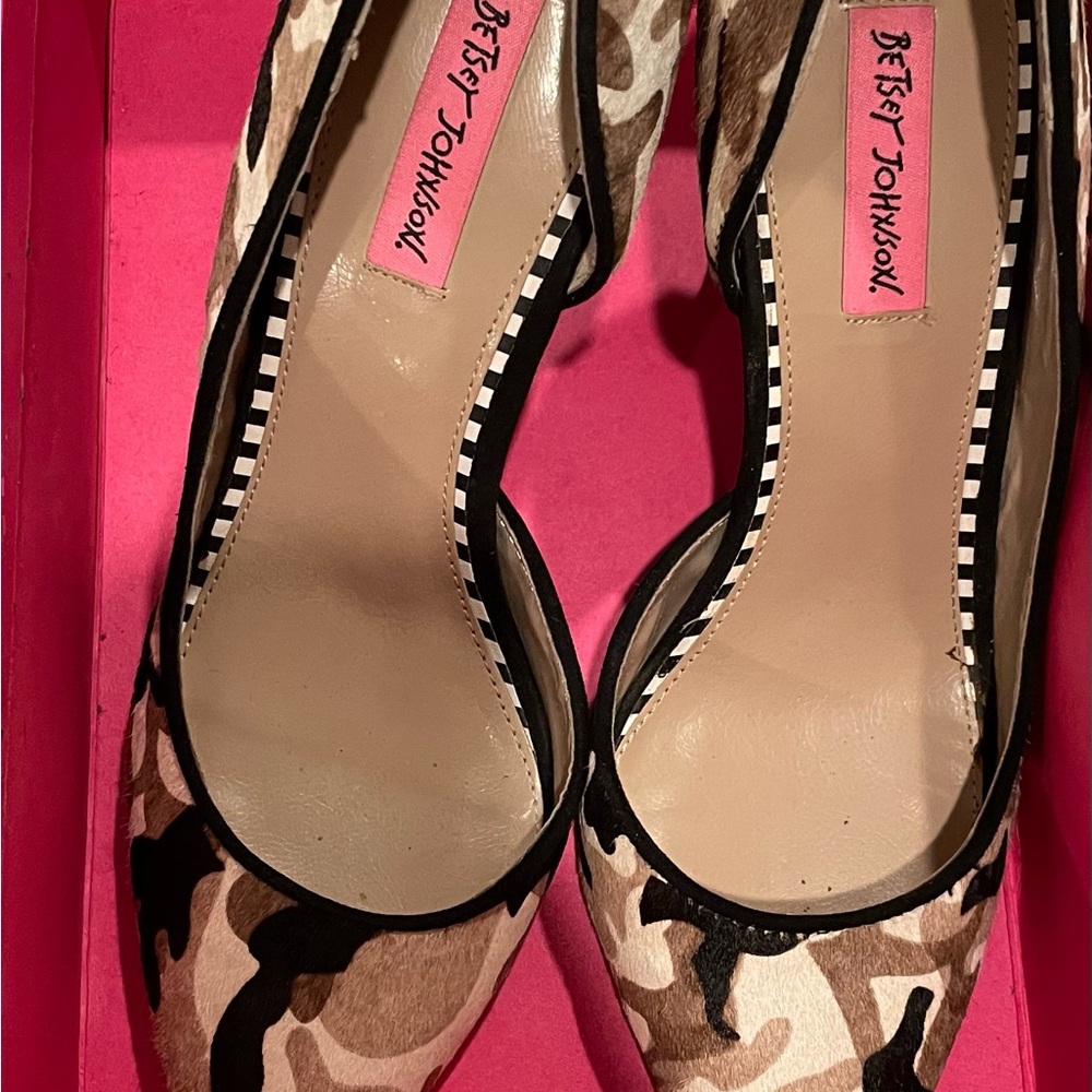 Betsey Johnson Camouflage Print Heels